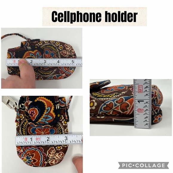 Vera Bradley Kensington Drawstring Backpack & Cell Phone Holder Lot Retired 2007